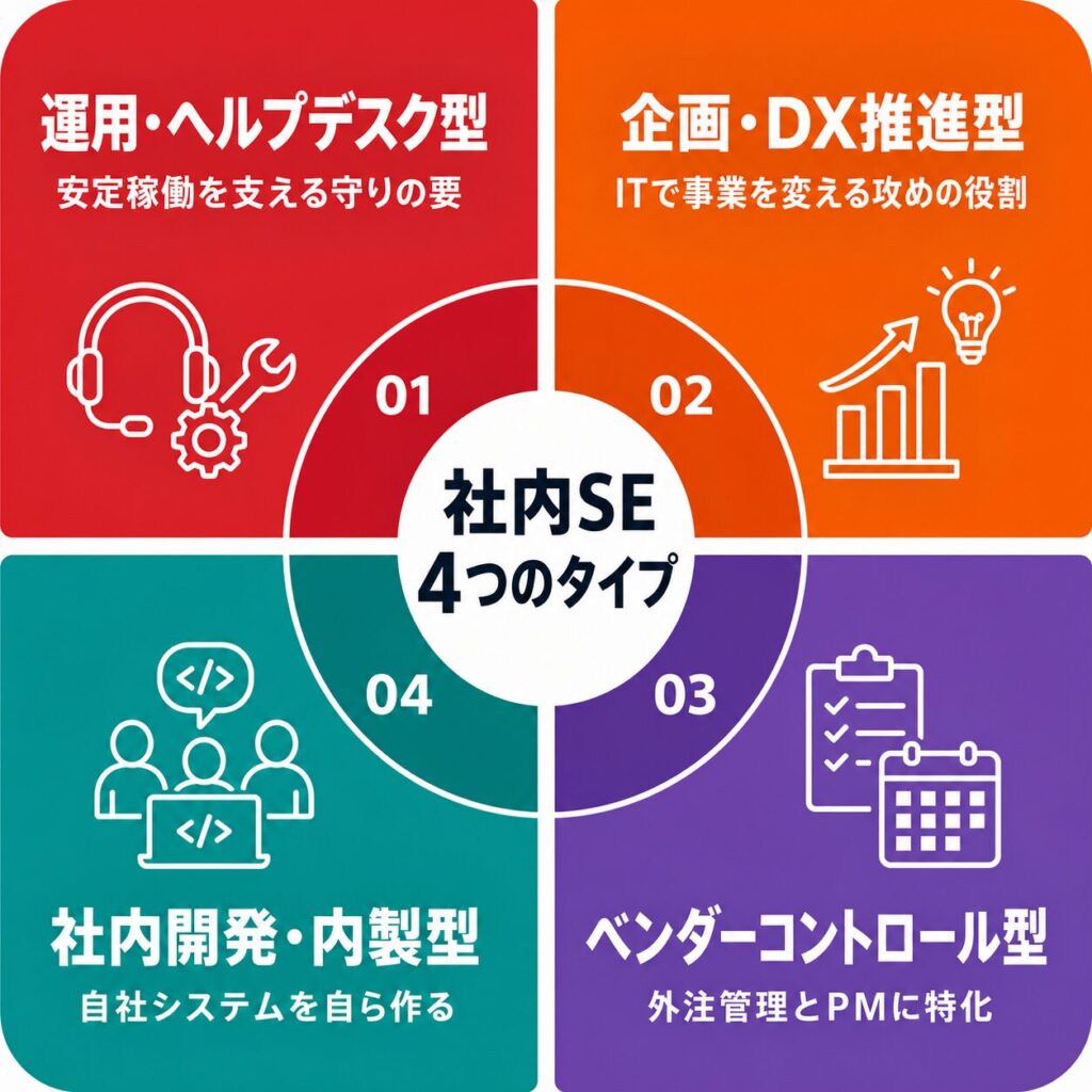 社内SEの４つのタイプ